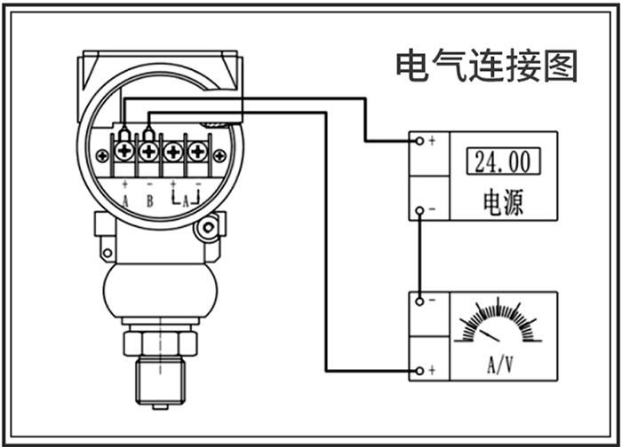 絕對壓力變送器接線圖